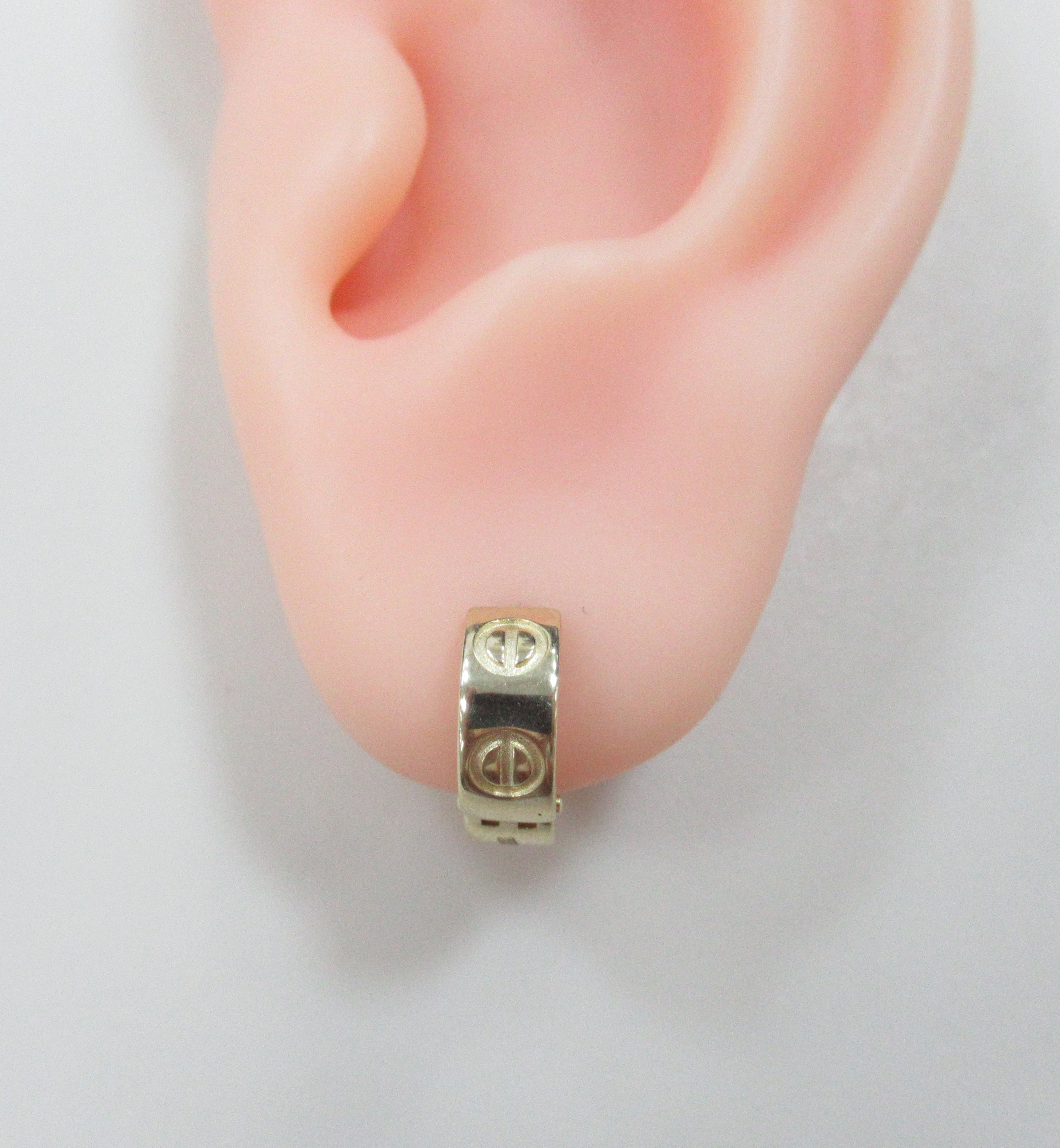 Серьги-конго из желтого золота